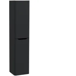 VitrA New Integra Round Hochschrank, 40x37x180 cm, Graphit Matt, wandhängend mit Softclose-Türen und integrierter Griffmulde