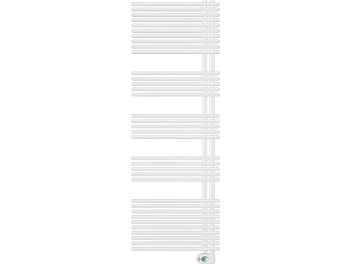Elektrischer Badheizkörper SANOTECHNIK Wien , weiß, B:60cm H:170cm T:9cm Ø:25cm, Stahl, Heizkörper, Elektrischer Badheizkörper, elektrisch mit digitalem Thermostatkopf