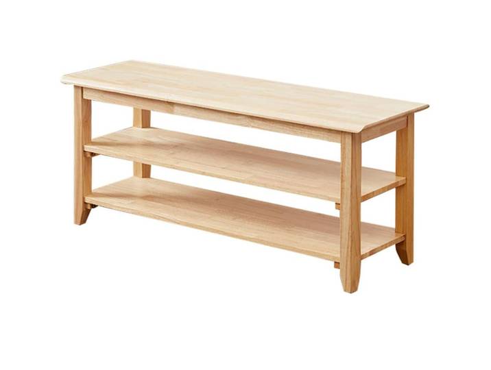 Banc de rangement en bois - Banc à chaussures de style simple pour entrée, banc en bois multifonctionnel pour rangement d'entrée