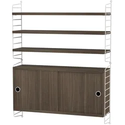 Hängeschrank mit Ablage Weiß Walnuss