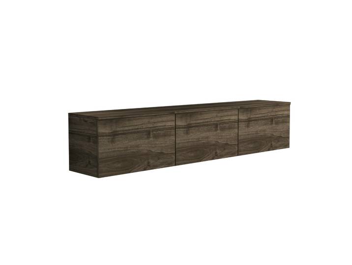 Livetastic Lowboard Neon TV-Möbel, Walnussfarben, Holzoptik, 160x35x32 cm, hängend, Beleuchtung, Wohnzimmer, TV Möbel, Lowboards, Lowboards hängend