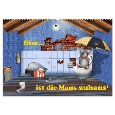 Hier ist die Maus zuhaus' (Wandkalender 2026 DIN A2 quer), CALVENDO Monatskalender