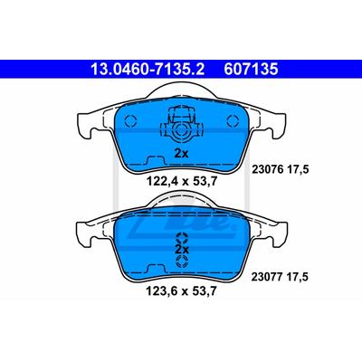 ATE Bremsensatz, Scheibenbremse Bremsensatz-Hinterachse SG00000D4S Hinterachse belüftet 316mm 11mm für Volvo
