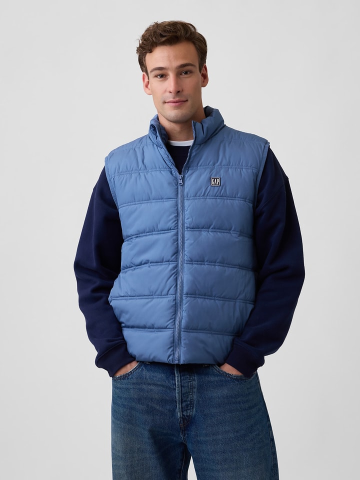 GAP Steppweste in Hellblau - M