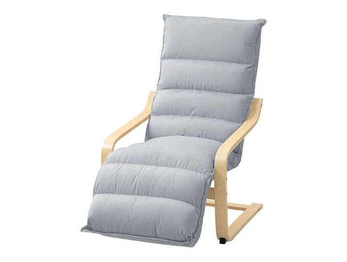 furnicato Polsterstuhl Lounge-Sessel Birkenholz, Polstersessel mit Fußstütze, (1 St)