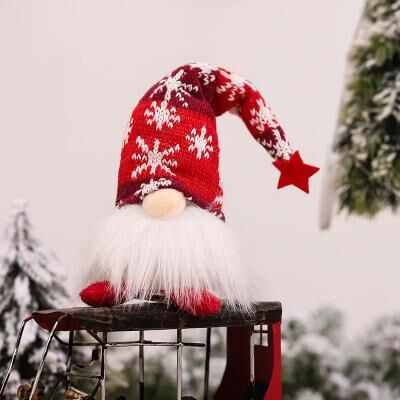 Inspire Select LED Faceless Christmas Gnome Plush Doll Lighted Elf Holiday Decoration Gift red 1