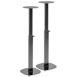 myWall HS 23 L (1 Paar, Höhenverstellbar), Lautsprecher Ständer + Wandmontage, Schwarz