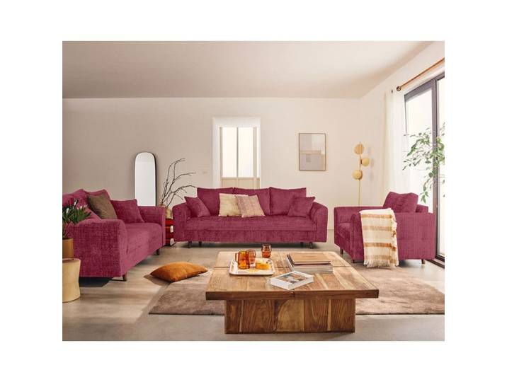 Rune - fauteuil en velours texturé - Prune