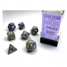 Chessex Würfel - Festive Carousel/white (7-Würfelset) 292539