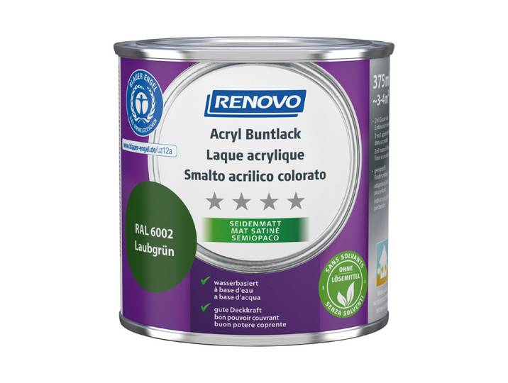 Renovo Acryl Buntlack RA l 6002 laubgrün 375 ml