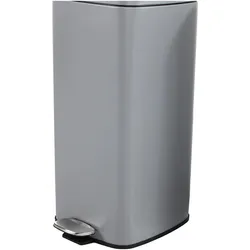 Mojawo Metall Mülleimer Treteimer Abfalleimer Tretmülleimer 30L Grau, Abfalleimer, Grau