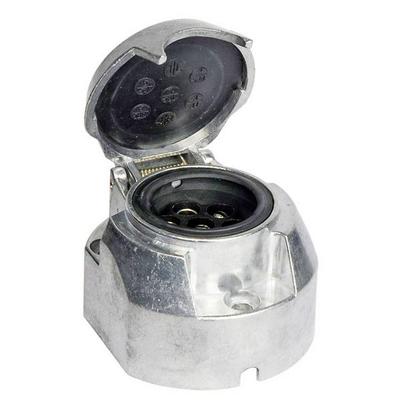 HP Autozubehör 28431 Anhänger-Steckdose [Steckdose 7polig - Stecker 7polig] Aluminium