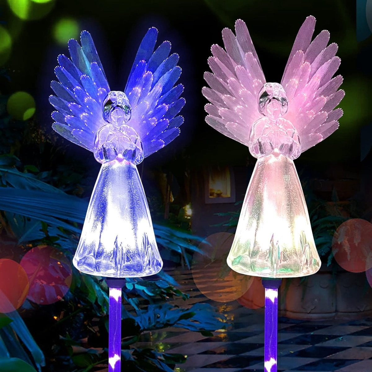 Ayangoods Meerkleurige LED-zonnelamp voor tuinverlichting en buitenfeesten