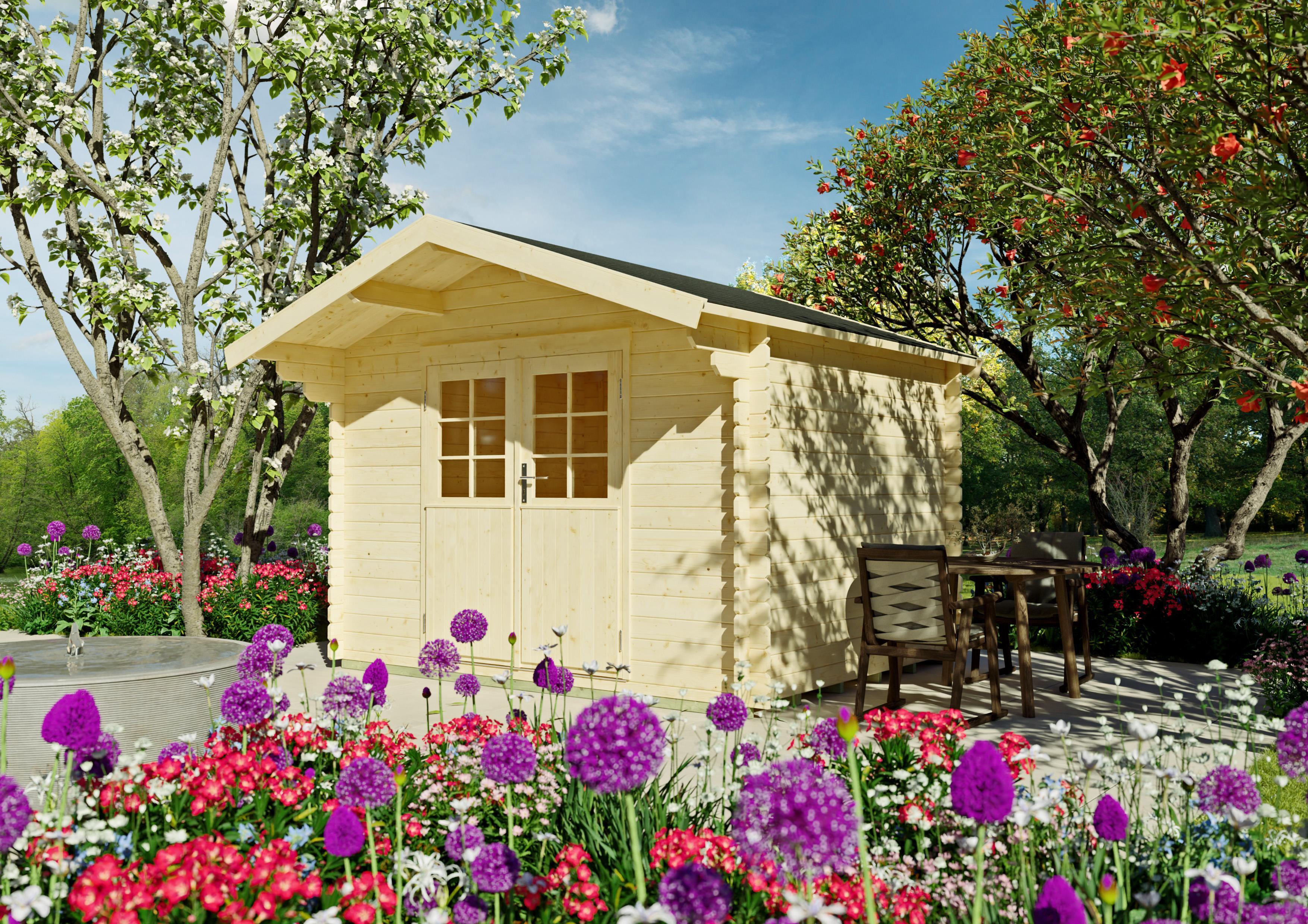 Gartenhaus Quincy 3,00x2,40 m - inklusive hochwertigen Dachschindeln