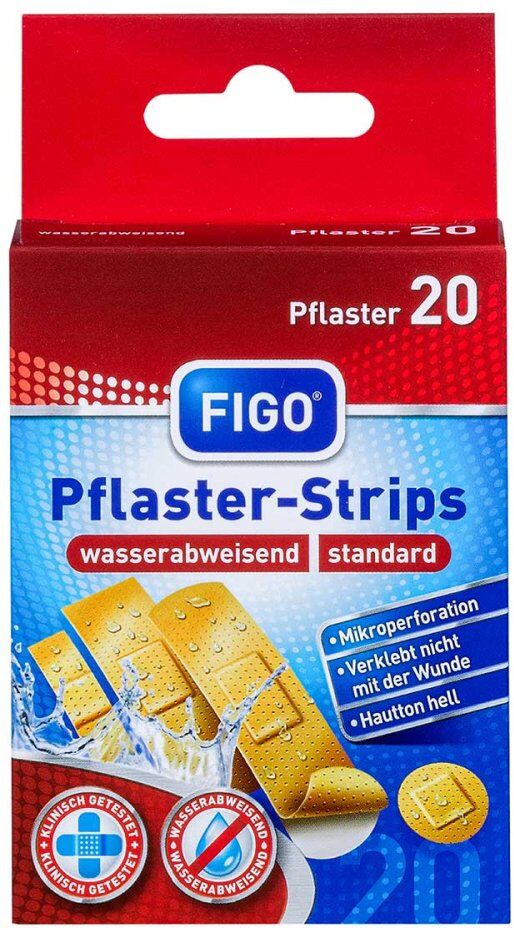 FIGO Pflaster-Strips wasserabweisend standard 20stk
