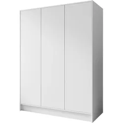 DREHTÜRENSCHRANK Gava mit drei, glatten Türen, Weiß