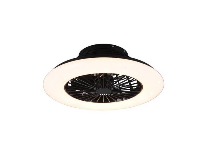 TRIO Trio Stralsund -LED-tuuletinvalaisin 50 cm\, 30 W\, mattamusta