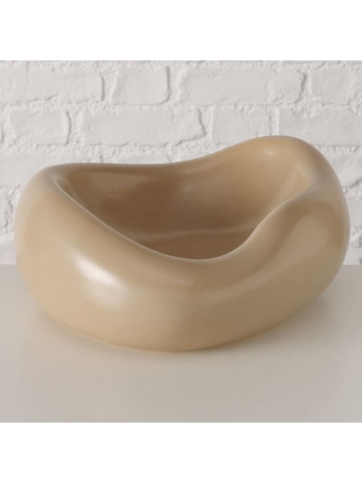 Boltze Dekoschale "Lamao" in Beige - (H)14 x Ø 35 cm - onesize