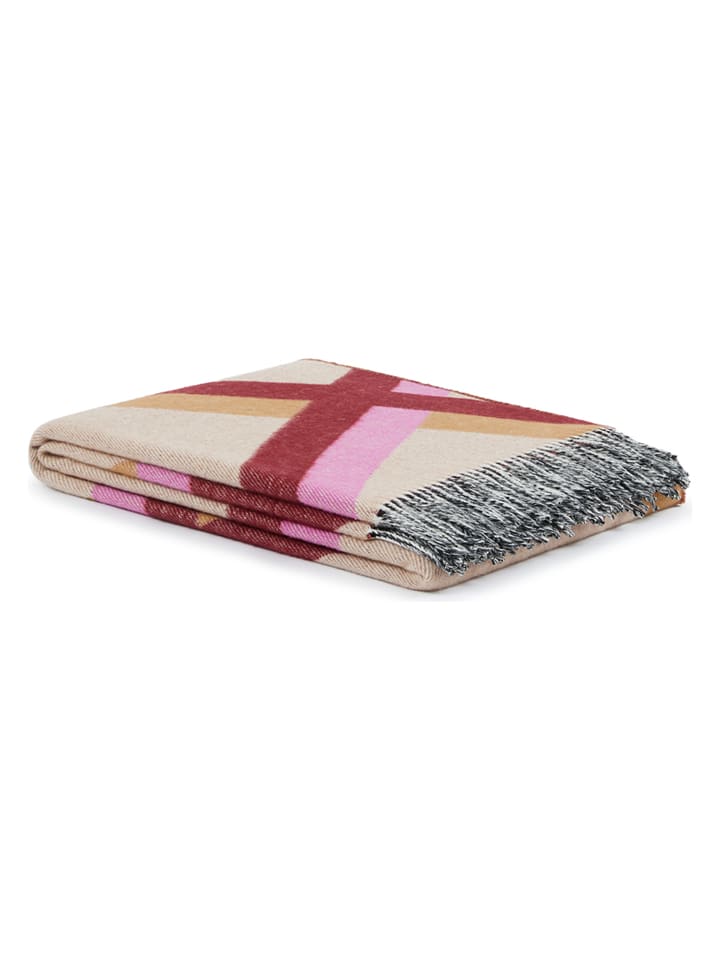 Lanerossi Wolldecke "City in Rot/ Rosa - (L)190 x (B)130 cm - onesize