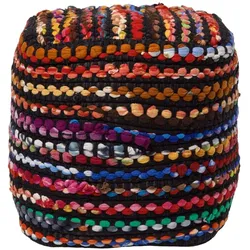 SITZWÜRFEL Folk mit bunten Streifen, 40/40/40 cm