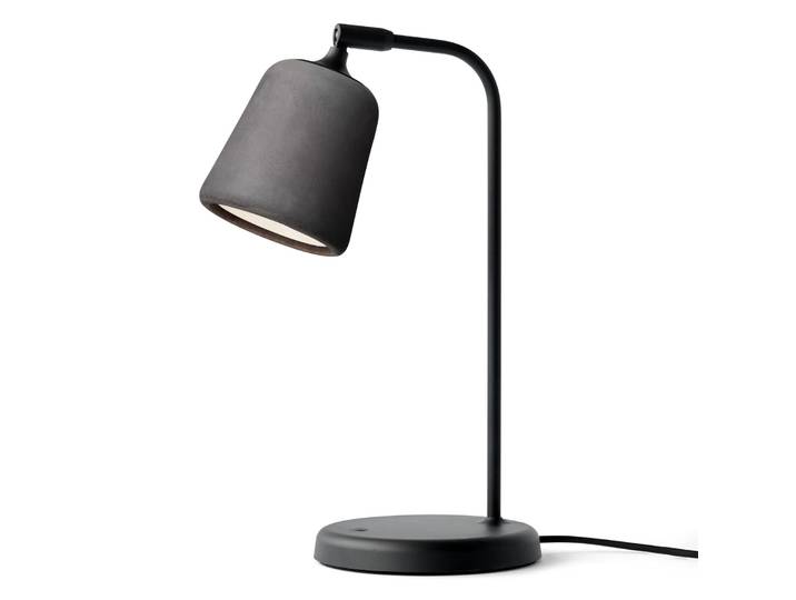 Material Tischleuchte Dark Grey Concrete - New Works Material The Originals - Wohnzimmer - Design - Metall - Einflammig