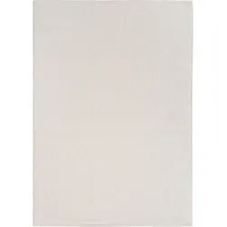 Teppich Wohnzimmer Uni meliert Waschbar Strapazierfähig Creme 140x200 OEKO-TEX Schadstoffgeprüft – LANGAU von Kadima Design