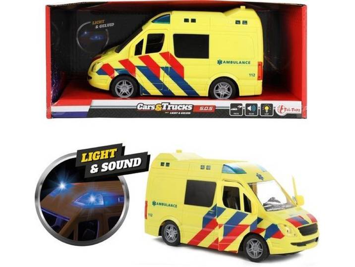Cars trucks Ambulance - frictie - licht en geluid 23126A