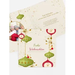 Tischkarten Weihnachten selbst gestalten mit Spruch und Fotos im Onlinedesigner bei Meine-Kartenmanufaktur.de