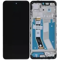 Motorola LCD + Touch + Frame für XT2337 Moto G73 5G - black (Display), Mobilgerät Ersatzteile, Schwarz