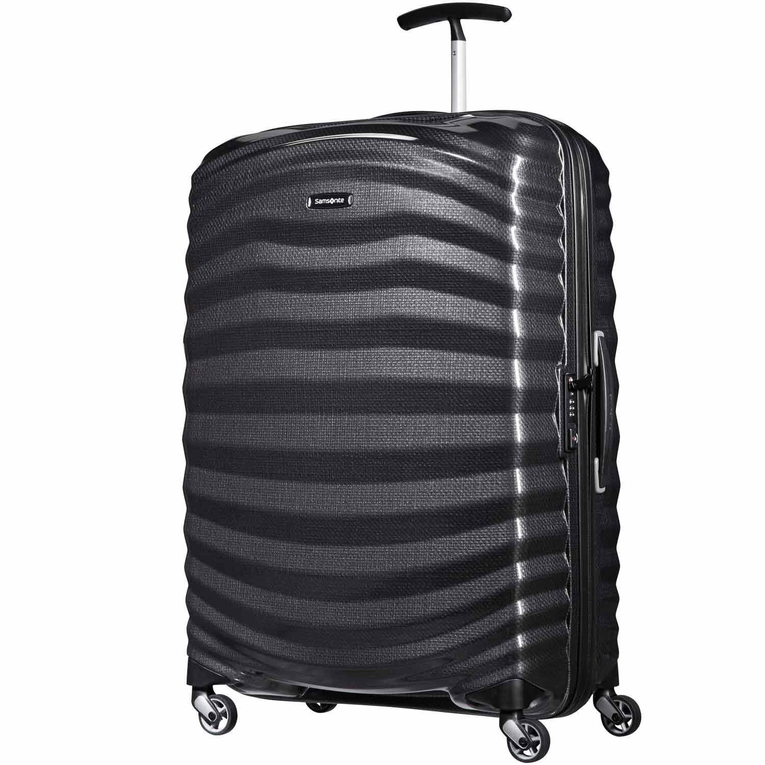 Samsonite Lite-Shock Spinner, Karre, Schwarz, Groß, Polypropylen (PP), 4 Rad/Räder, Zahlenschloss