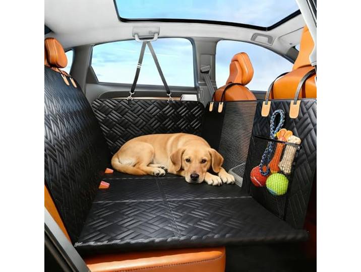 UFDTHCJH Rücksitzverlängerung für Hunde für Chevrolet Spark 2012-2025, Hunde-Autositzbezug für Rücksitz, Auto-Rücksitzbrücke mit hartem Boden, Haustier-Reisebett, um Stürze zu verhindern