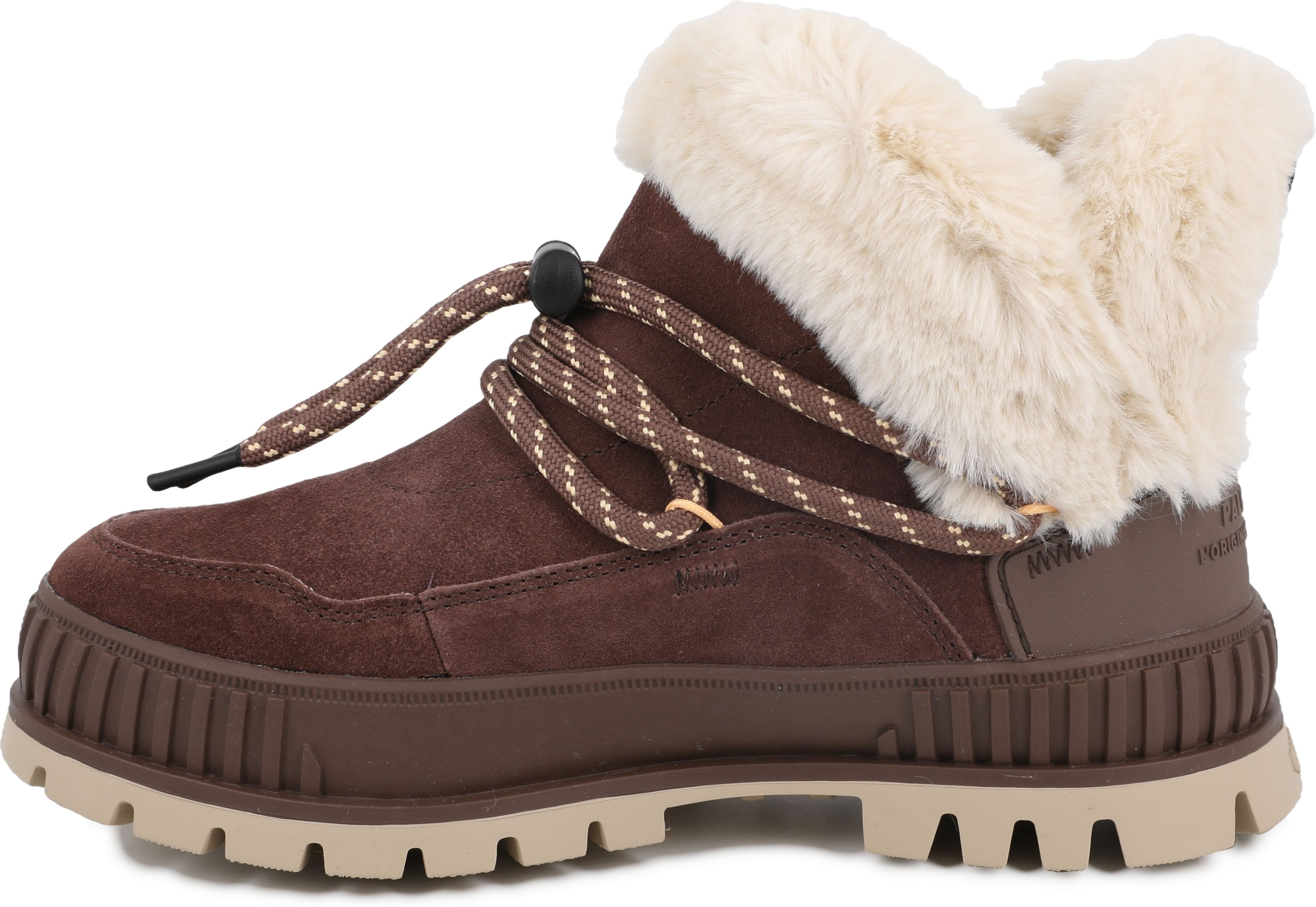 Winterboots PALLADIUM "PALLASHOCK LO HIVER", Damen, Gr. 36, wärmend, braun (bark braun), Leder, Schuhe Winterboots, Winterschuhe, Winterstiefel, Snowboots bark braun 36, wärmend