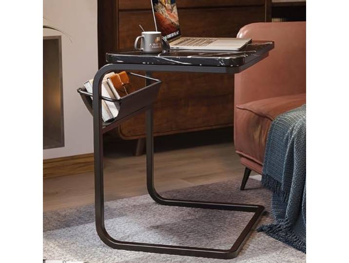 XDgfjrCGKJ Sofa-Tabletttisch mit Aufbewahrungstasche(/Black+/Black)