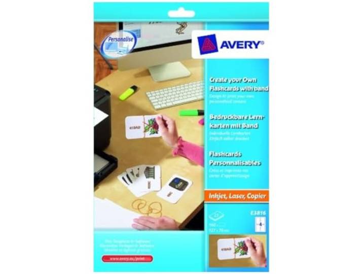Avery Dennison E3816 personaliseerbare flashcards