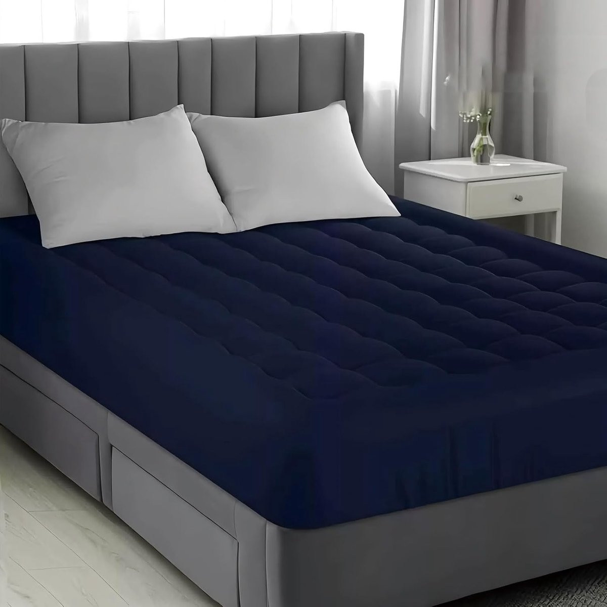 Matrastopper Extra Dik Matrasverbeteraar met 1000GSM Vulling - Full Maat - Blauw