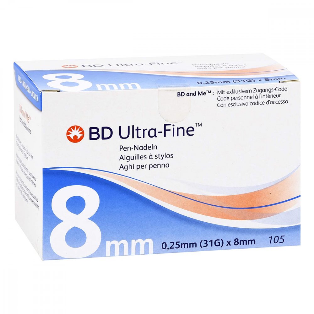 1001 Artikel Medical GmbH Bd Ultra-fine Pen-nadeln 8 mm 31 G 0,25 mm 16327186