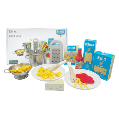 Spiellebensmittel TANNER "Pasta Set De Cecco", bunt, Kaufladensortimente, Kinder, Holz, Metall
