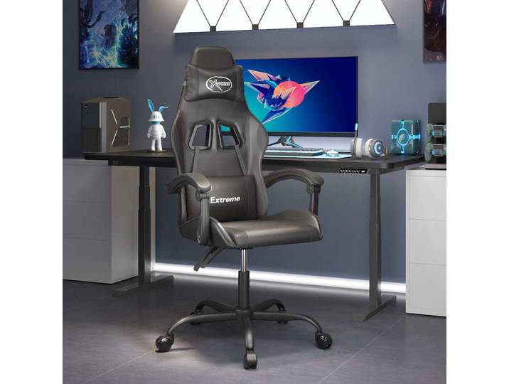 vidaXL Gaming-Stuhl Schwarz Kunstleder