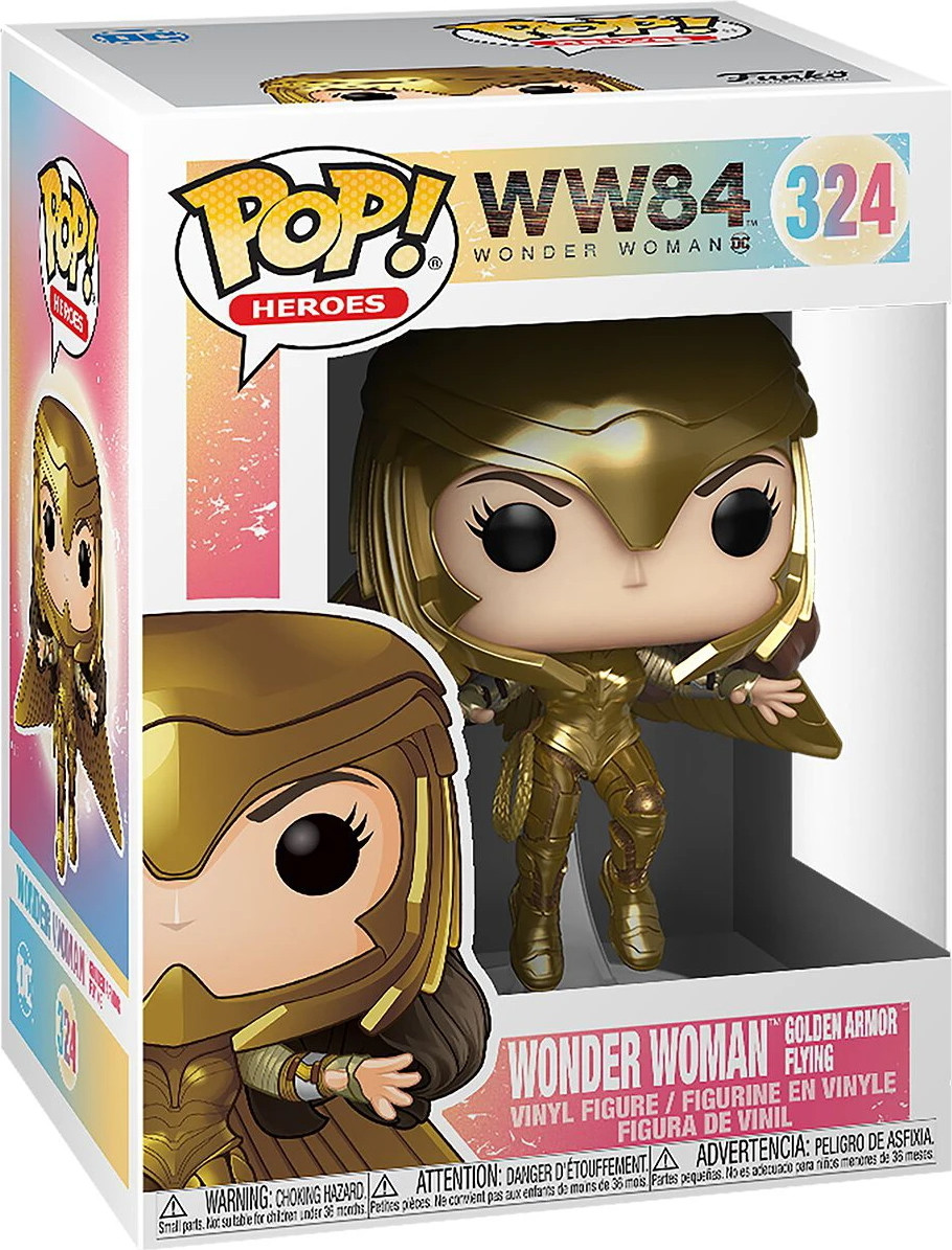 Funko Pop! Vinyl Figuur Wonder Woman Gouden Pantser Vliegende Pose 324 WW84