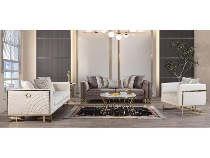 JVmoebel Wohnzimmer-Set Luxuriöses 3+3+1-Sitzer-Sofas 3-Sitzer-Sofa Sessel, (3-St)