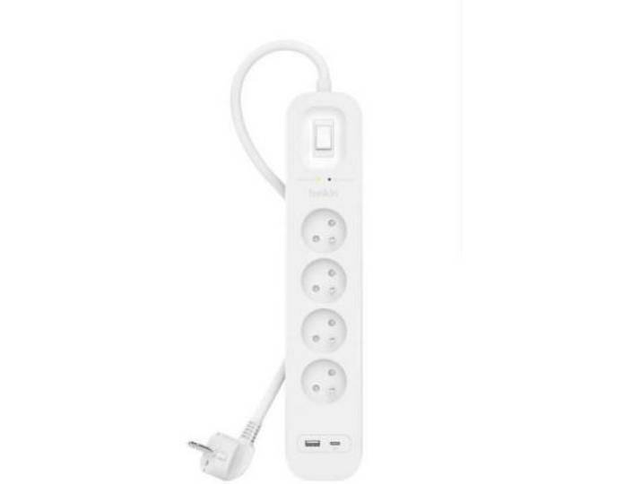 Belkin - Multiprise 4 Prises + Usb-C Et Usb-A