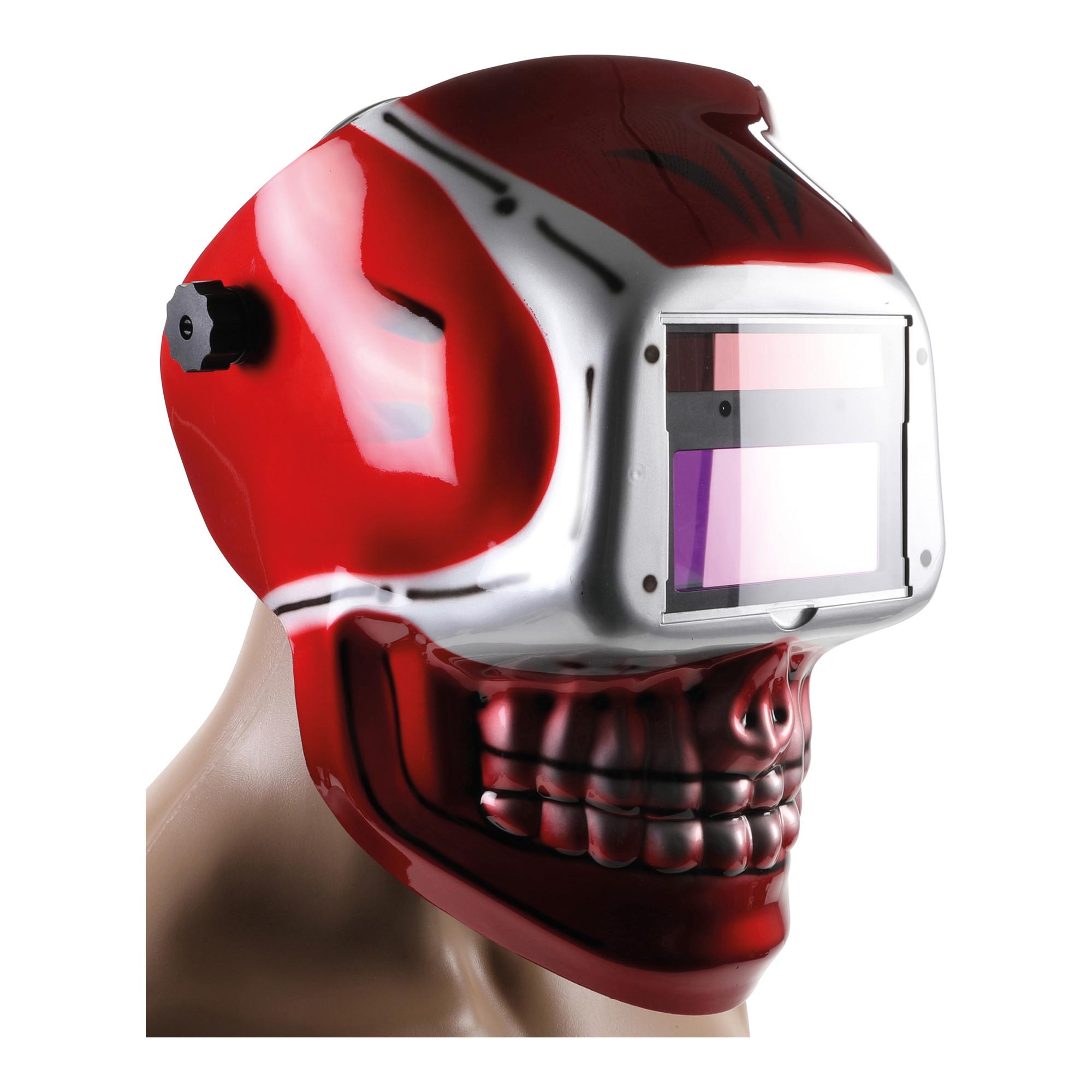 BGS technic SKULL Schweißerhelm aus Kunststoff mit automatisch verdunkelndem Visier (für Schweißarbeiten), 8858)