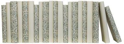 Booth & Williams Decorative Books - Sage Cream Damask Paper Wrapped Books - Green Books By The Foot