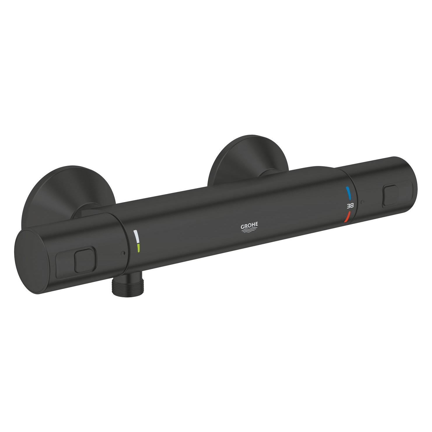 Grohe Precision Start QuickFix Thermostatarmatur für Brause, mattschwarz (345942430)