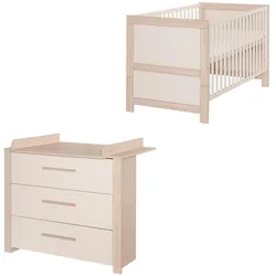 Roba, Komplett-Babyzimmer, Kinderzimmerset Momo (Babybett, Wickelkommode)
