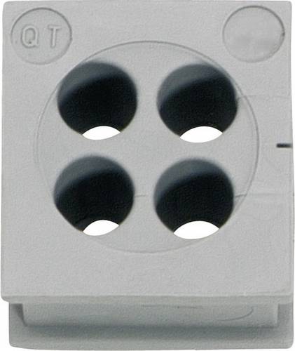 Icotek QT 4/4 Kabeldurchführung Klemm-Ø (max.) 4mm Elastomer Grau 1St.