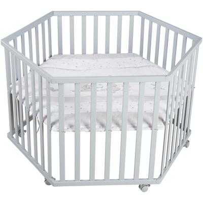 Laufgitter ROBA "Sternenzauber, taupe, 6-eckig", Baby, grau (taupe), Laufställe Laufgitter, mit Stoffeinlage