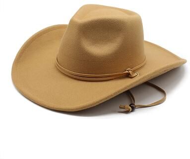LightInthebox Men's Sun Hat Cowboy Hat Fedora Trilby Hat Black Red Woolen Vintage Style Fashion 18th Century State of Texas Daily Theme Party Solid / Plain Color Sunscreen Cosplay