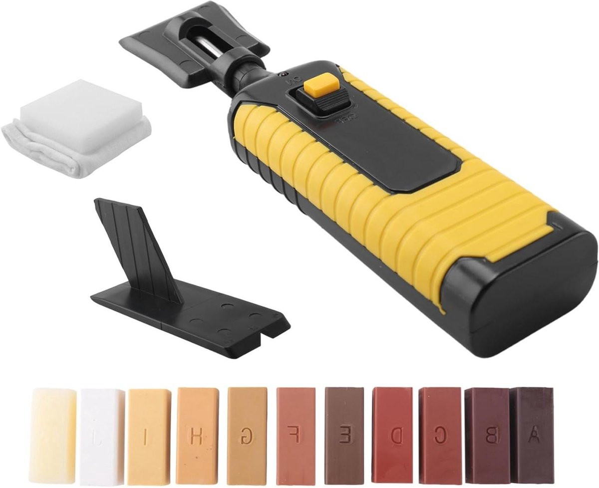 Laminaat reparatieset met elektrische verwarming voor houten vloeren en meubels, 11 kleuren