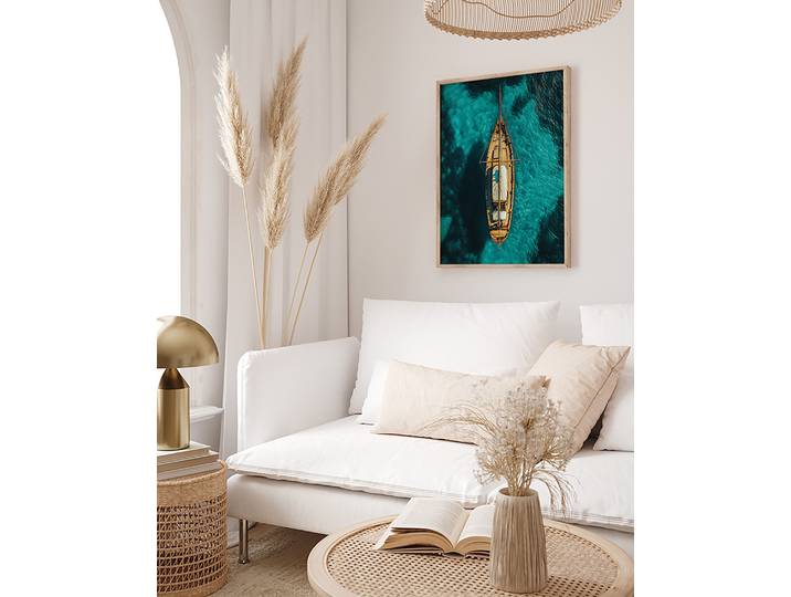 Bild Wooden Sailing Rahmen: Massivholz Buche, lackiert Abdeckung: Acrylglas Multicolor 42 x 52cm